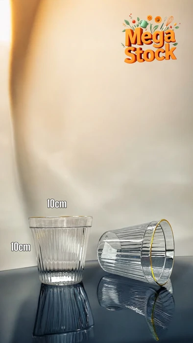 כוס אקריל מעוצבת שקופה