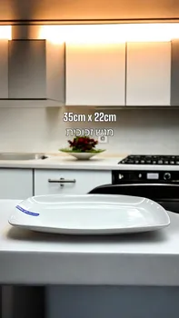 מגש מלבני מזכוכית 35X22 ס"מ