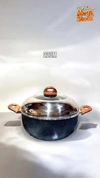 סיר נון-סטיק עם מכסה זכוכית 22 ס"מ