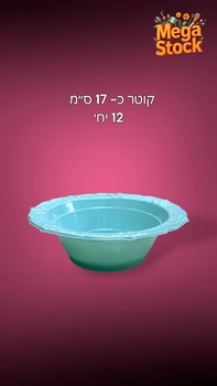 מרקייה חד פעמית טורקיז מעוטרת – קוטר כ־17 ס״מ