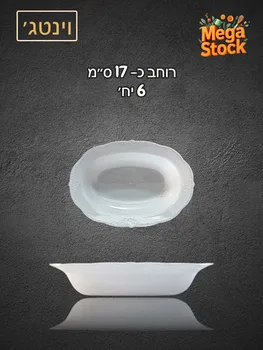 קסרול חד פעמי אובלי לבן