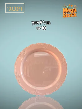 צלחת חד פעמית 9 אינץ' ורודה