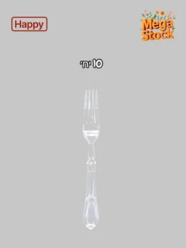 מזלג חד פעמי שקוף