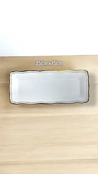 מגש פלסטיק מלבני לבן