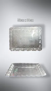 מגש פלסטיק מלבני שקוף