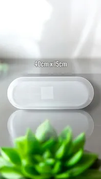 מגש פלסטיק אובלי לבן