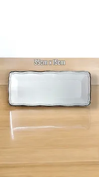 מגש פלסטיק מלבני לבן רב שימושי
