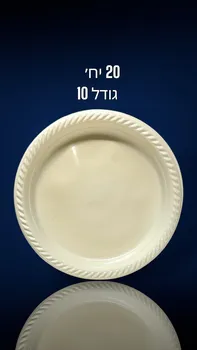 צלחות חד פעמיות קשיחות בגודל 10 אינץ'